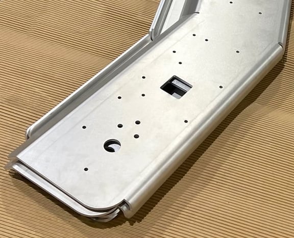 10 long aluminum form closeup