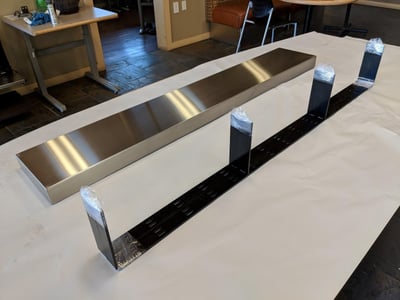 stainless steel floating shelves