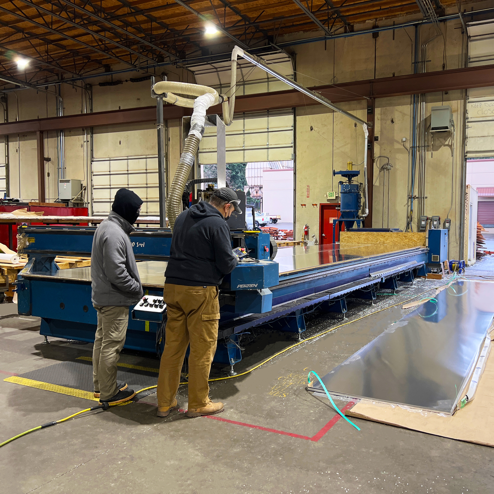 photo of our largest CNC router which is 96 inches by 360 inches